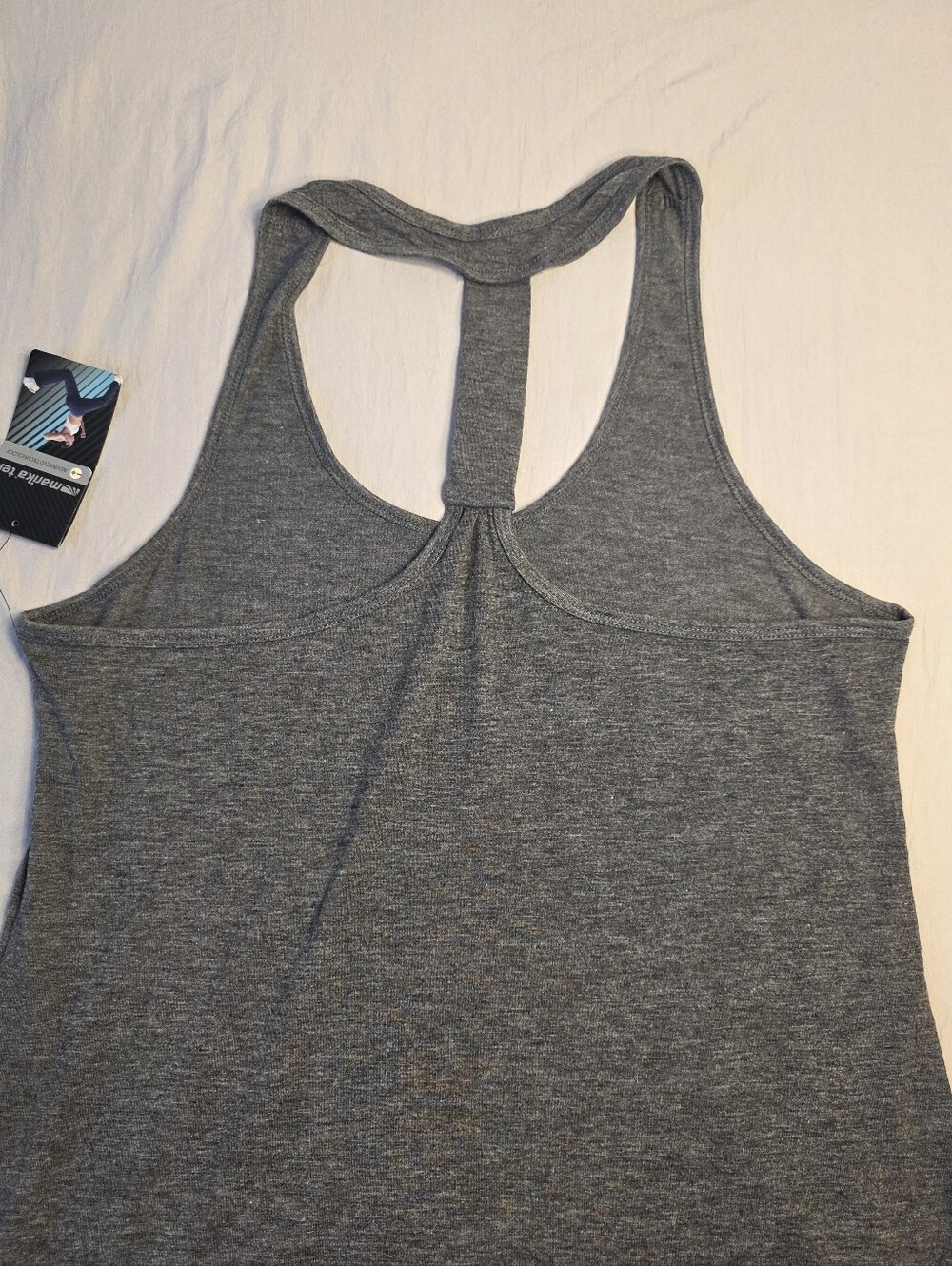 Heather Gray Racerback Workout Tank - Picture 3 of 3